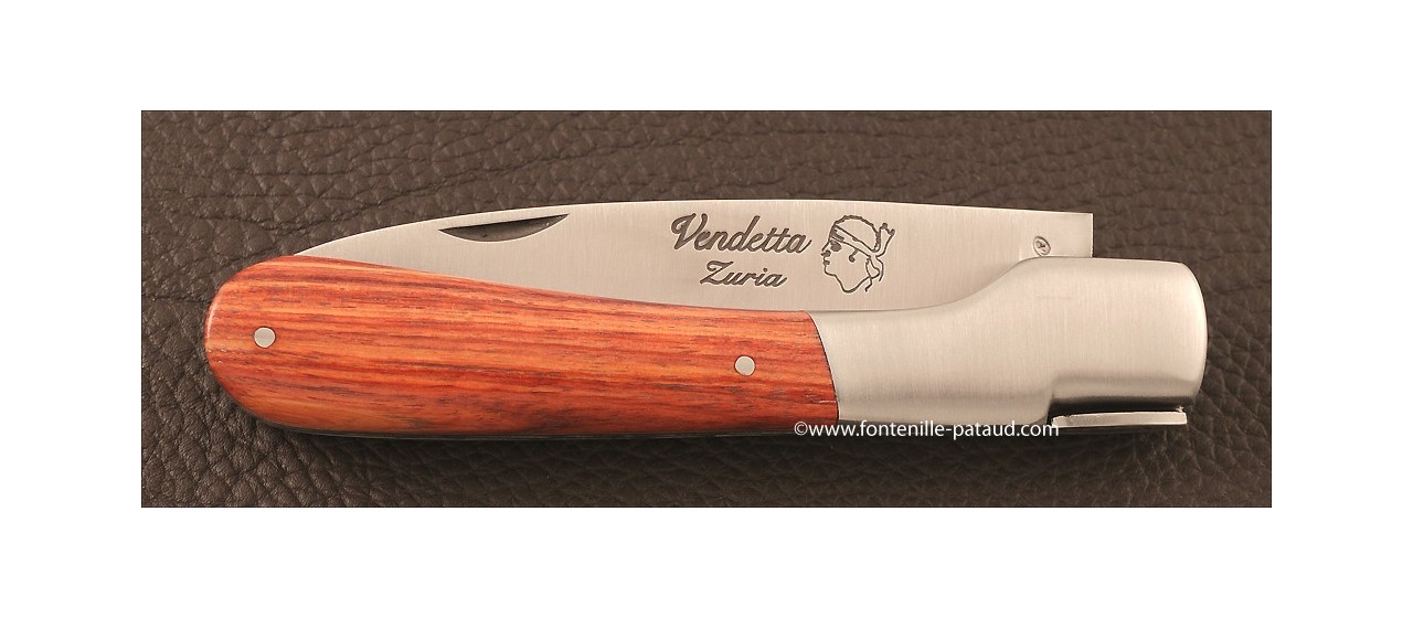 Couteau Vendetta Corse Traditionnelle Bois de rose