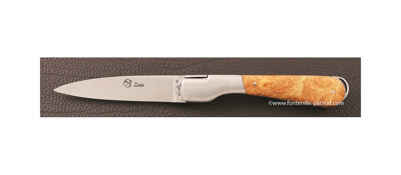 Corsican Sperone knife Classic Range Stabilized Maple burl