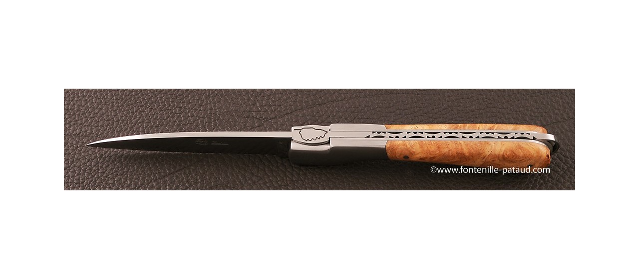 Corsican Sperone knife Classic Range Stabilized Maple burl