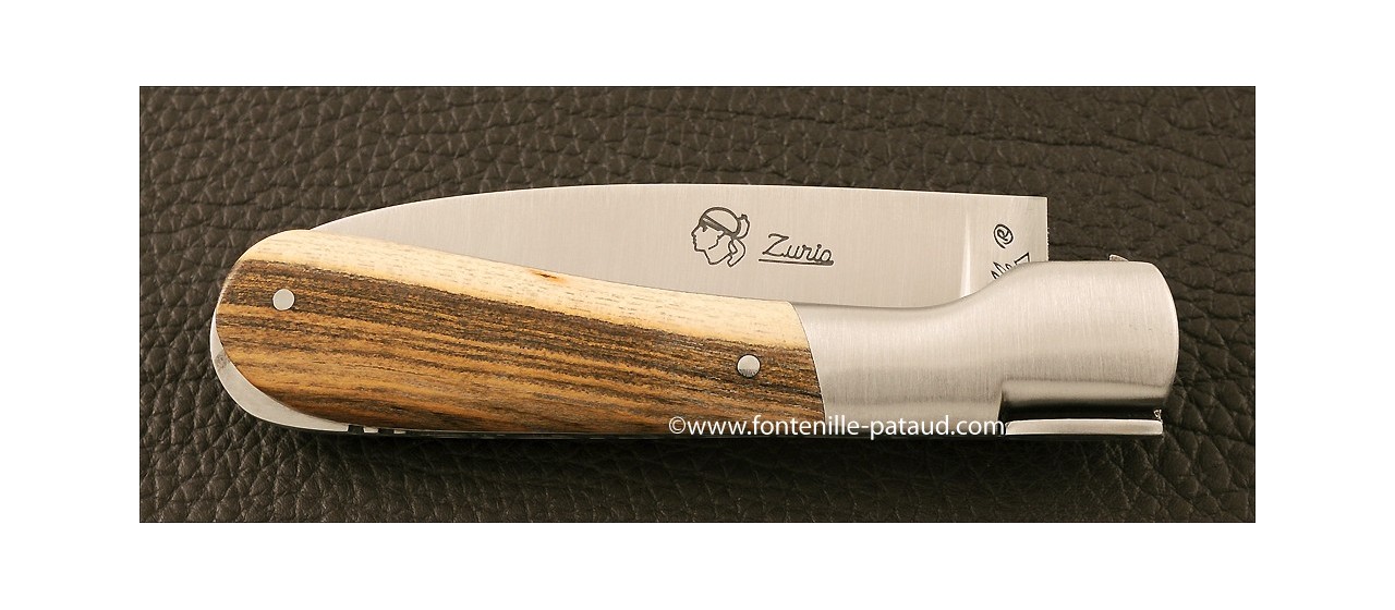 Corsican Pialincu knife Classic Range Pistachio wood