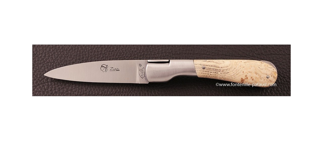 Corsican Pialincu knife Classic Range Ash burl