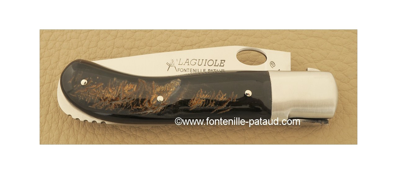 Couteau Laguiole Gentleman Une main Buffle brut