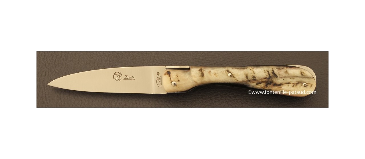 Corsican Pialincu knife Classic Range Dark ram horn