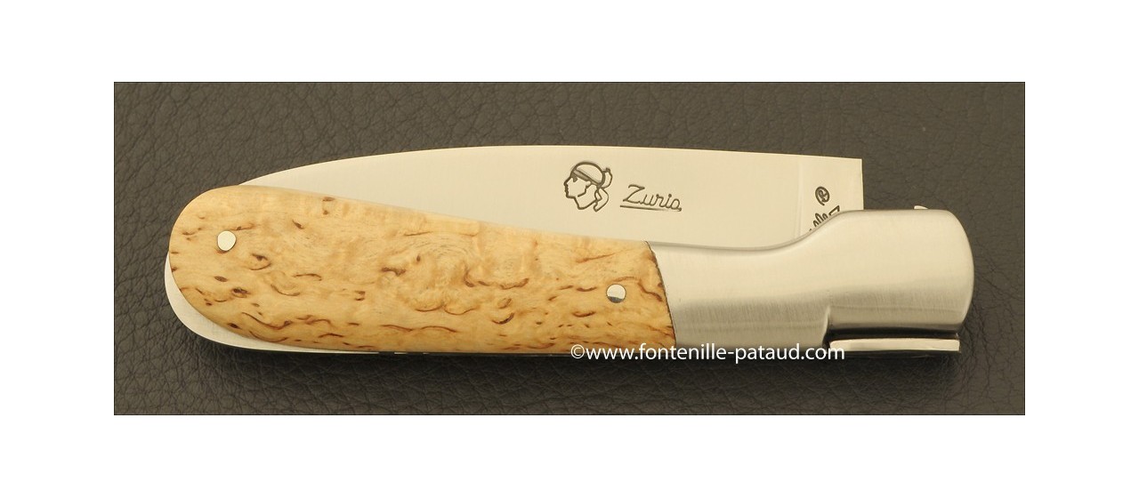 Corsican Pialincu knife Classic Range Curly birch