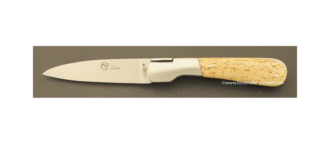Corsican Pialincu knife Classic Range Curly birch