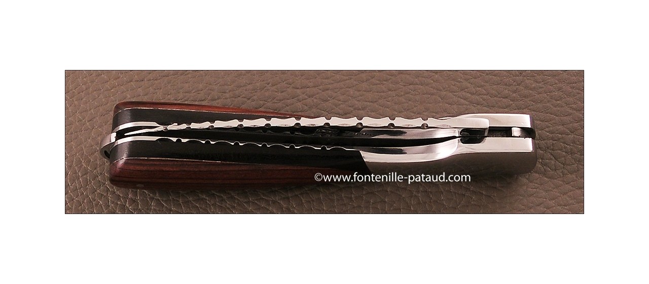 Corsican Sperone knife Guilloche Range Ebony and Purplewood