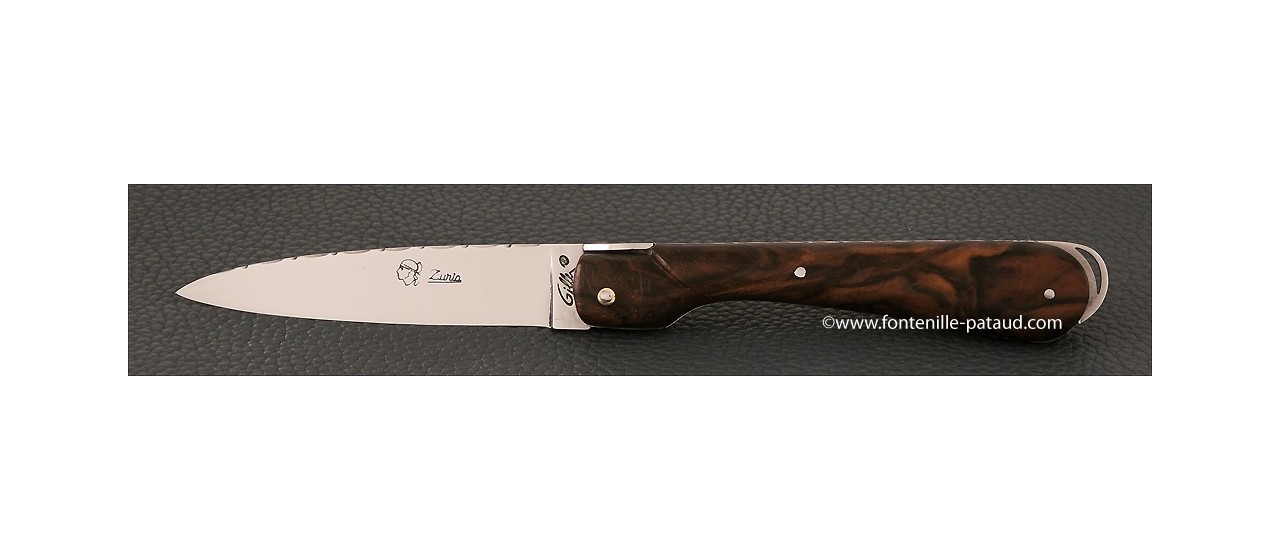 Corsican Sperone knife Guilloche Range Walnut