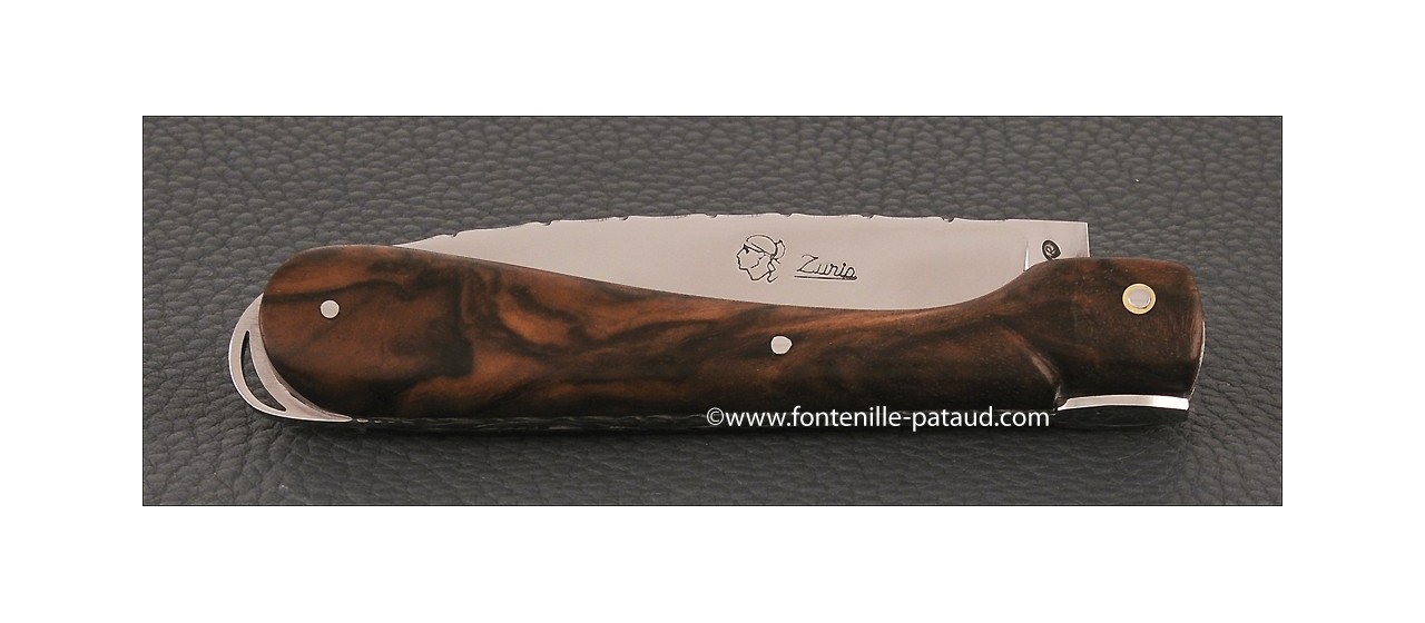 Corsican Sperone knife Guilloche Range Walnut