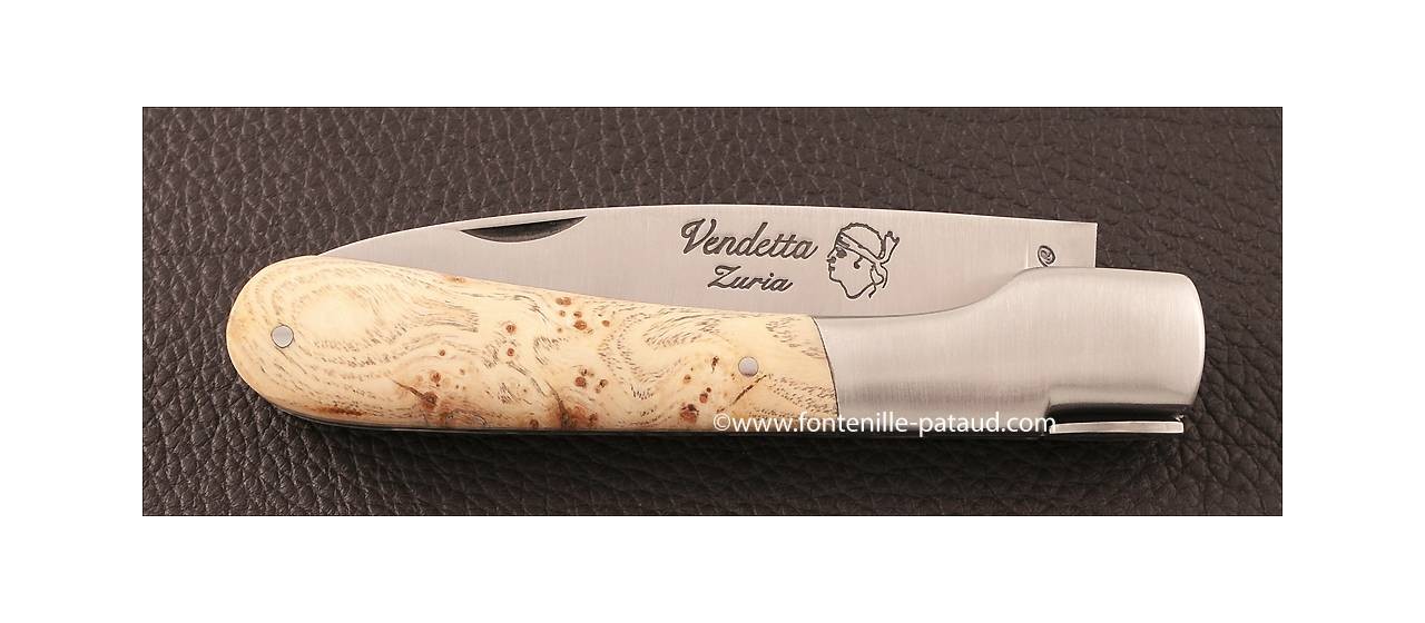 Corsican Vendetta knife Traditional Range Ash burl