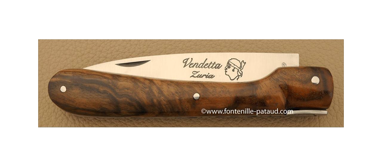 Couteau Vendetta Corse Traditionnelle plein manche Noyer