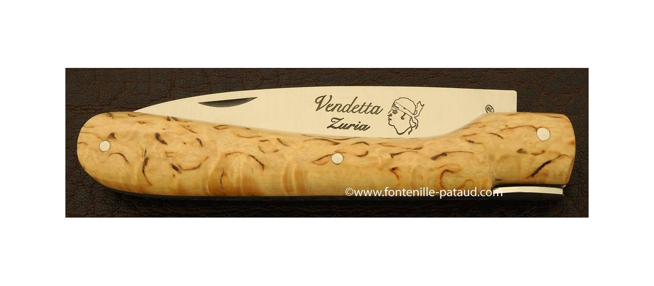 Corsican Vendetta knife Traditional Range Curly birch