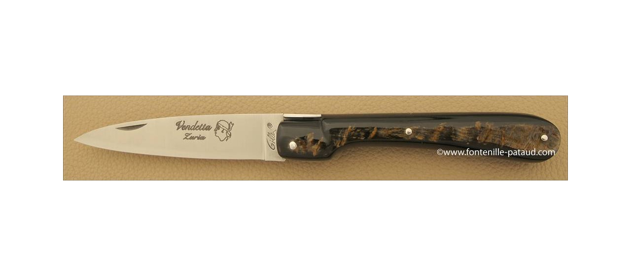 Corsican Vendetta knife Traditional Range Buffalo bark