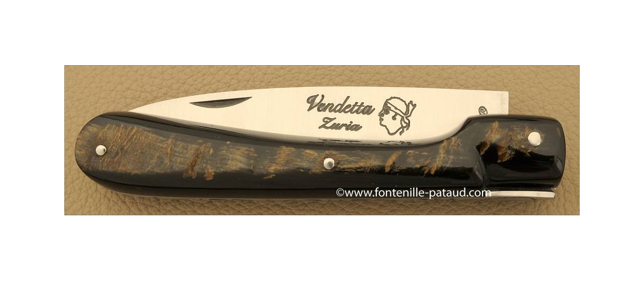 Corsican Vendetta knife Traditional Range Buffalo bark