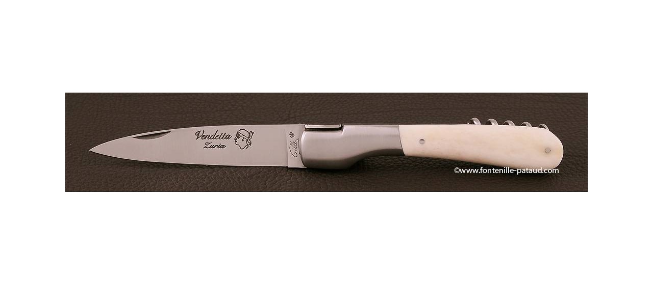 Corsican Vendetta knife Traditional Real bone with corkscrew