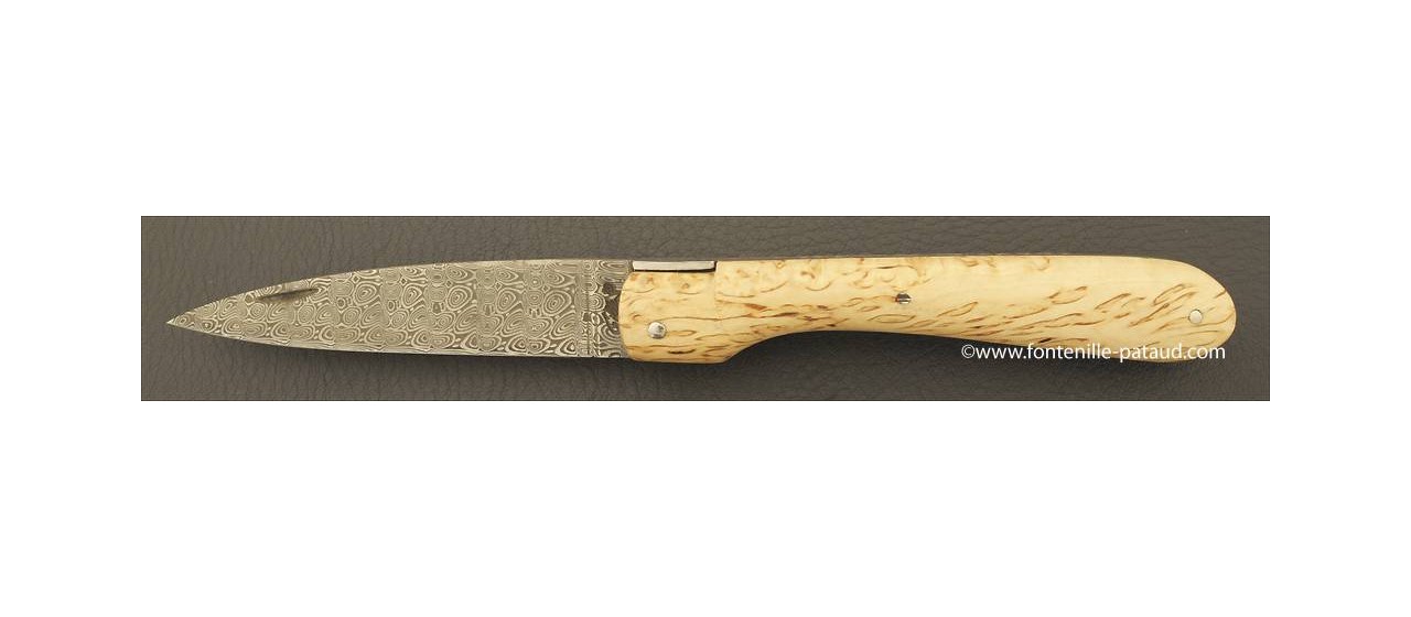 Corsican Vendetta knife Damascus Range Curly birch