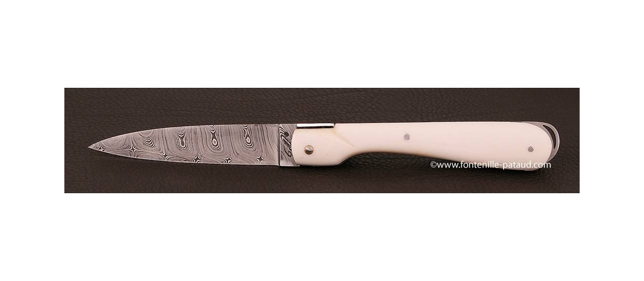 Corsican Sperone knife Damascus Range Real bone