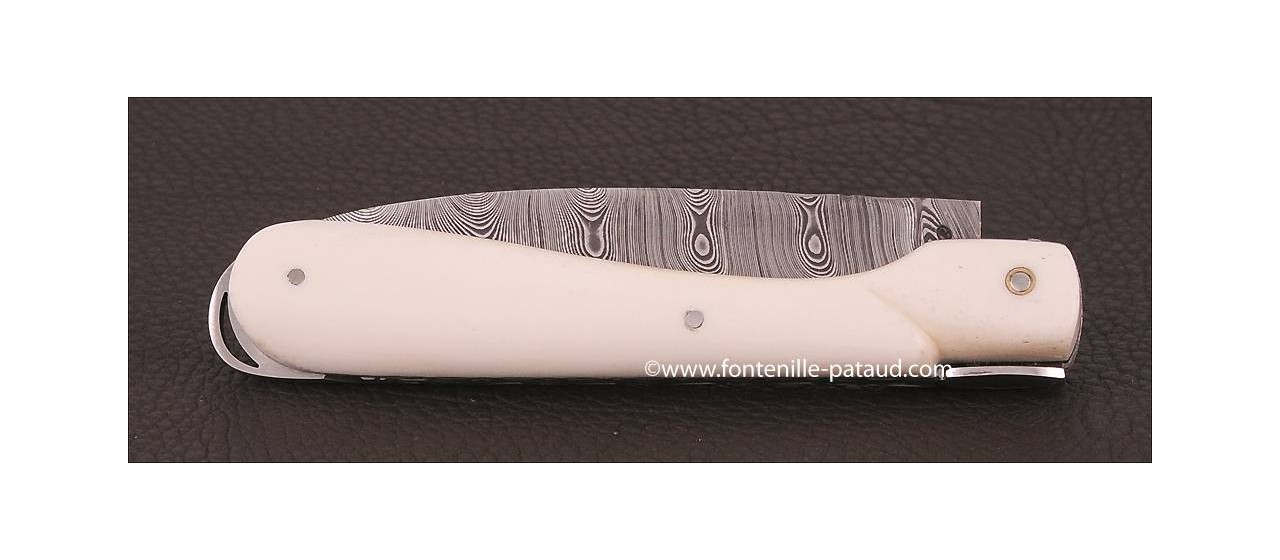Corsican Sperone knife Damascus Range Real bone