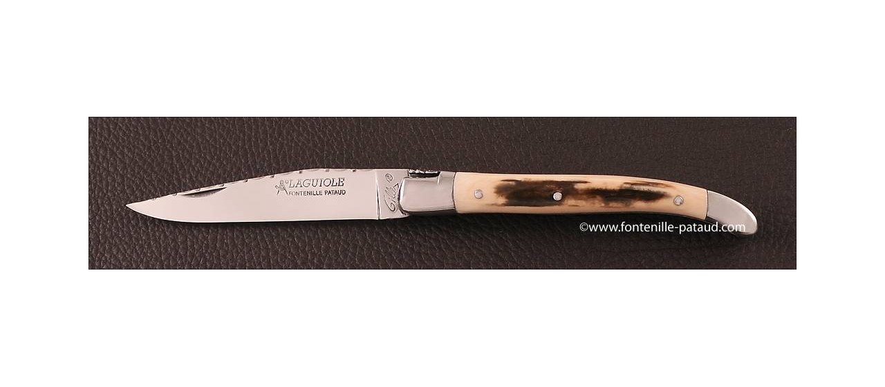 Laguiole Knife Traditional 11 cm Guilloche Range Mammouth Ivory