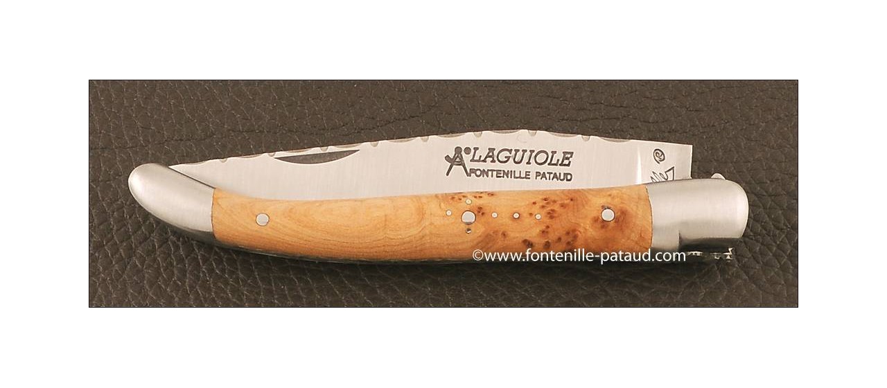 Couteau Laguiole Traditionnel 11 cm Guilloche Genévrier