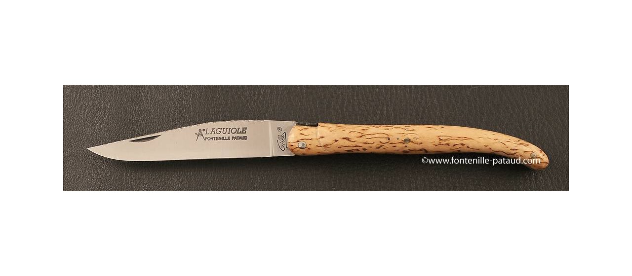 Couteau Laguiole Traditionnel 11 cm Guilloche Bouleau