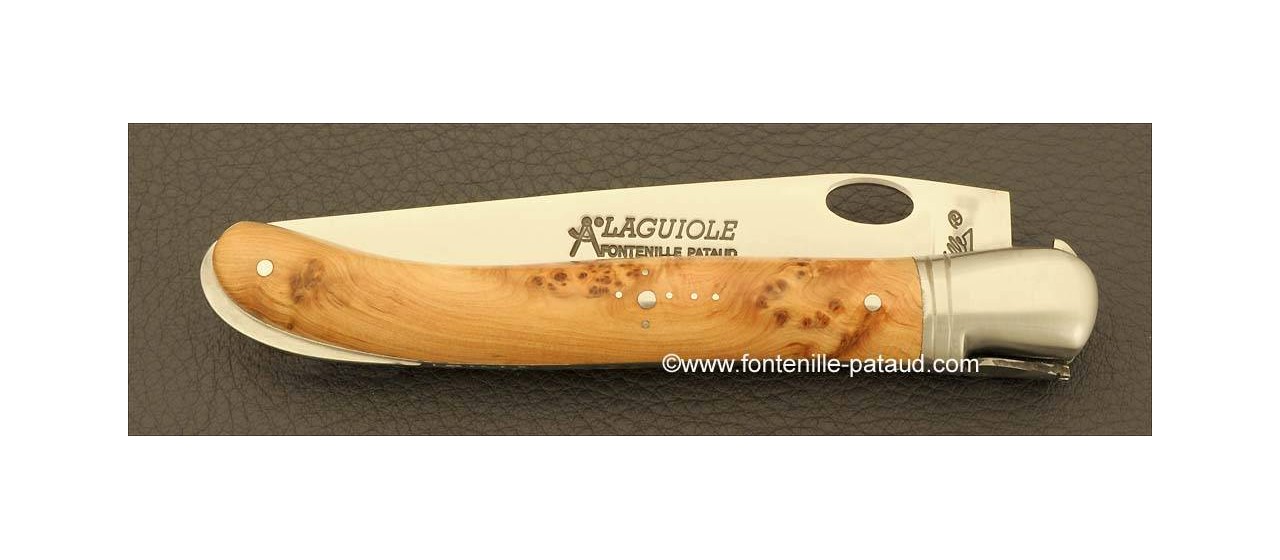 Couteau artisanal Laguiole Nature Une main Genevrier