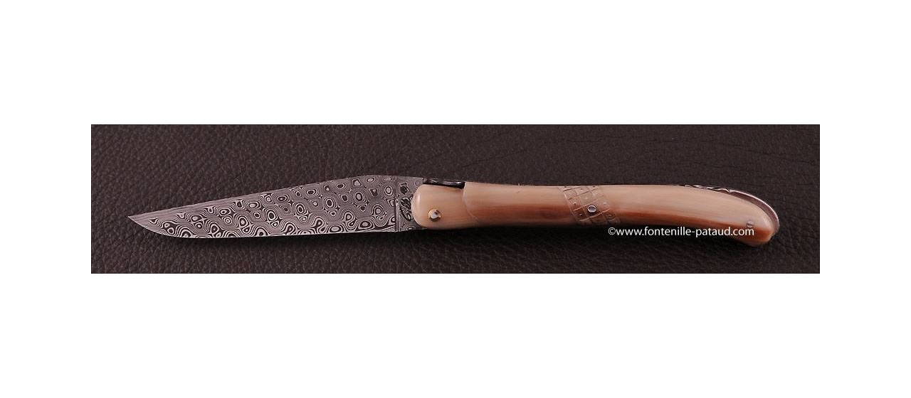 Real horn tip laguiole knife