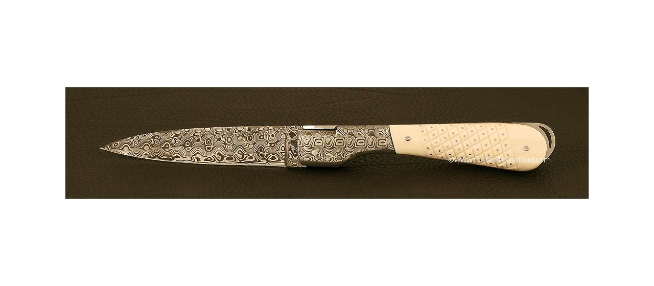 Corsican Sperone knife Collection Range Needles White Mammoth ivory