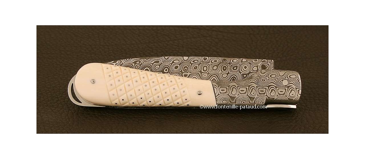 Corsican Sperone knife Collection Range Needles White Mammoth ivory