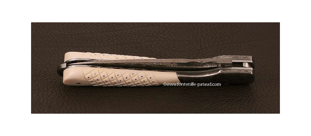 Corsican Sperone knife Collection Range Needles White Mammoth ivory