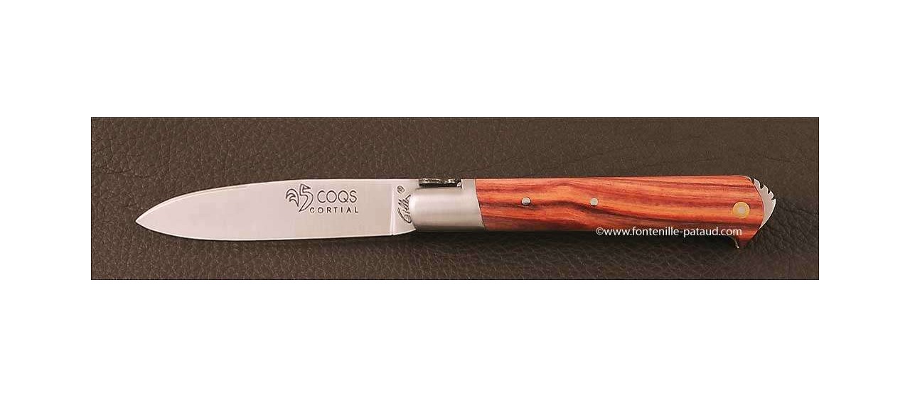 Couteau le 5 Coqs bois de rose fabriqué en France