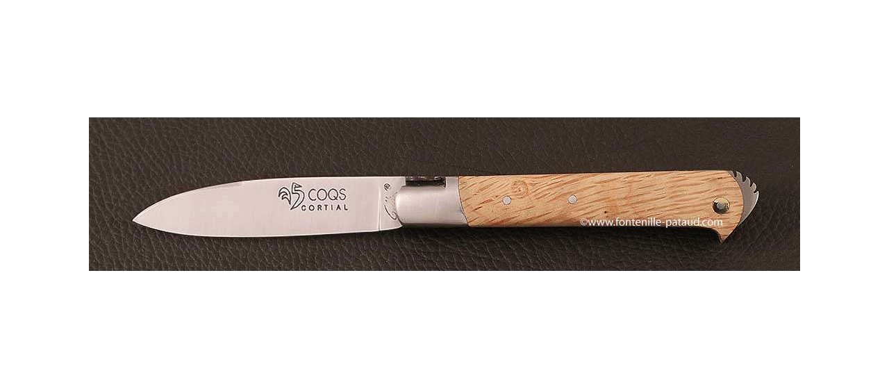 Couteau le 5 Coqs Chene vert fabriqué en France
