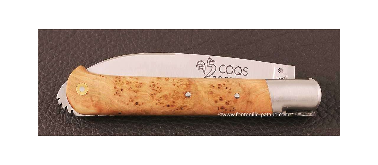 Le 5 Coqs knife juniper hand made in France