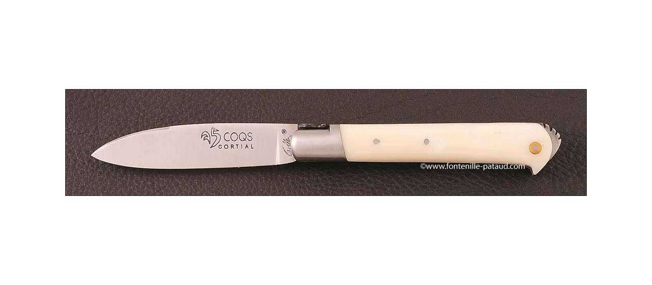 Le 5 Coqs knife bone hand made in France