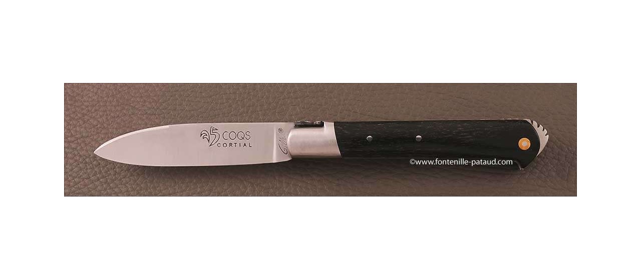 Le 5 Coqs knife ebony hand made in France