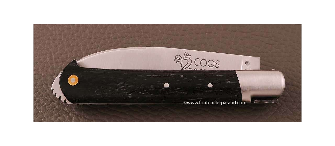 Le 5 Coqs knife ebony hand made in France