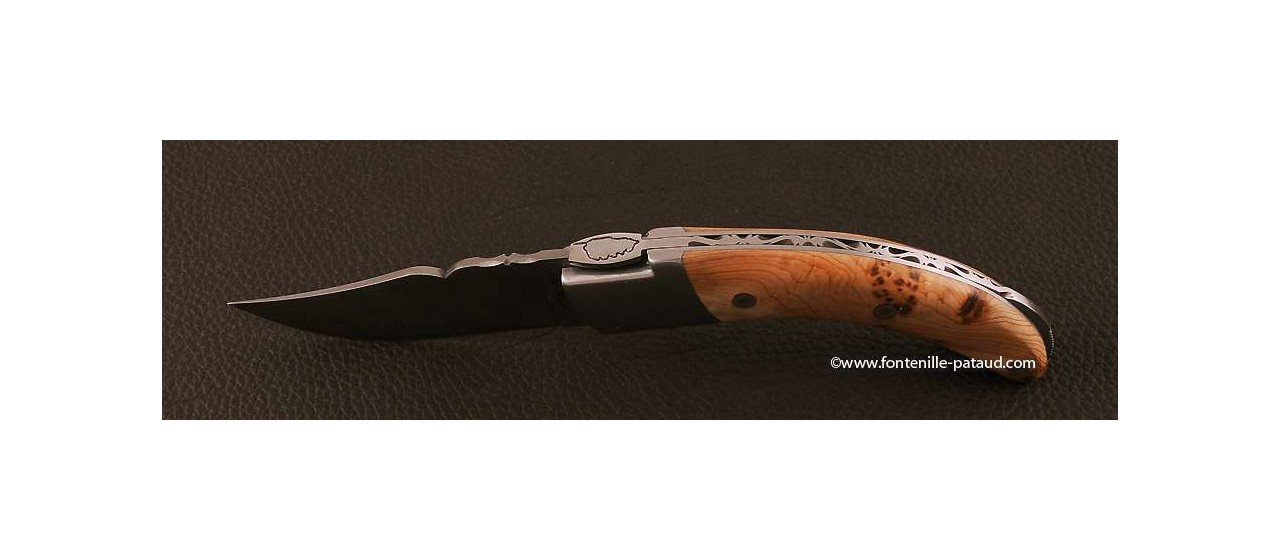 Corsican Rondinara knife damascus range juniper