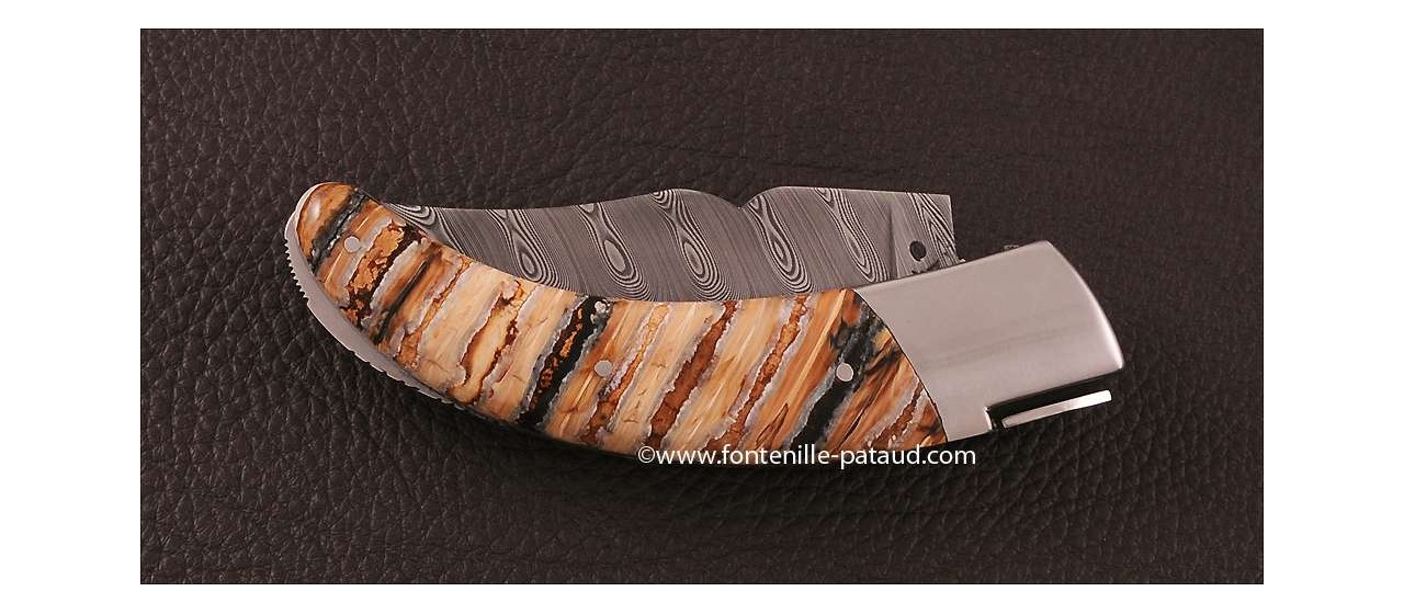 Corsican Rondinara knife damascus range molat tooth of mammoth