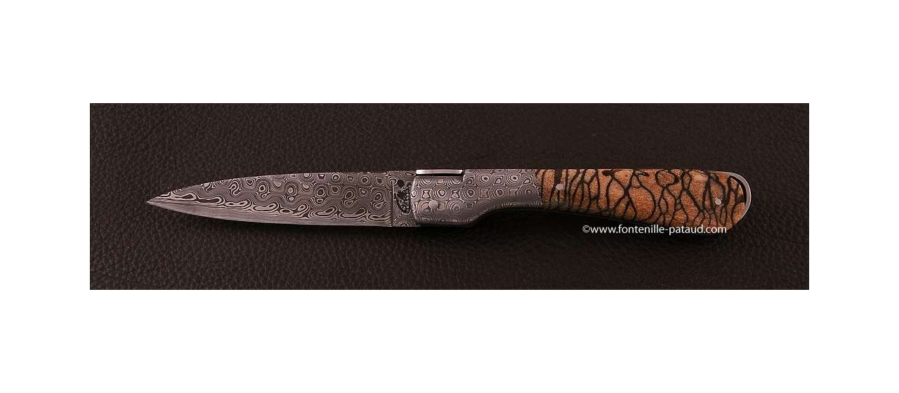 Corsican Sperone knife Collection Range Tiger Coral fossilized Delicate file work