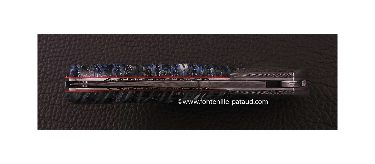 Corsican Rondinara knife damascus range molar tooth of mammoth delicate filework