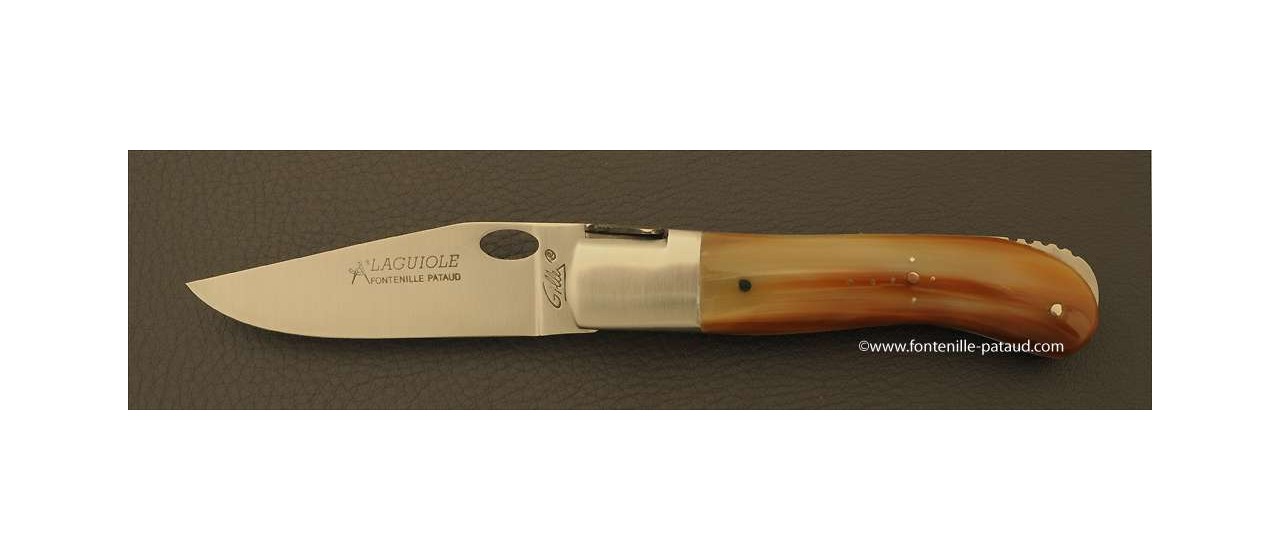 Laguiole Knife Gentleman Single Hand Opening Range Horn tip