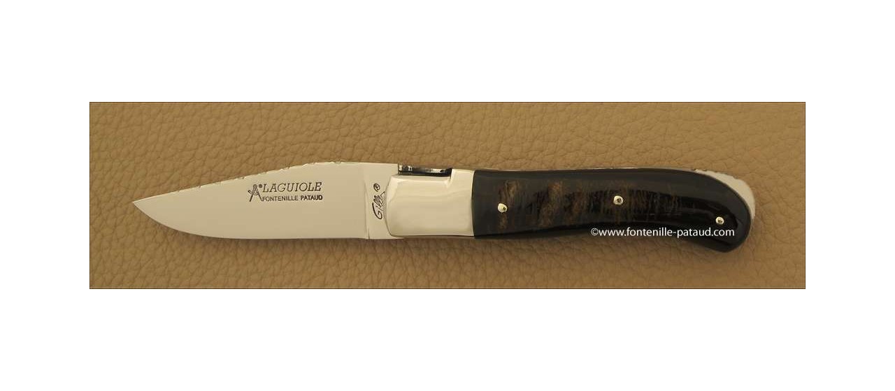 Laguiole Knife Gentleman Guilloche Range buffalo bark