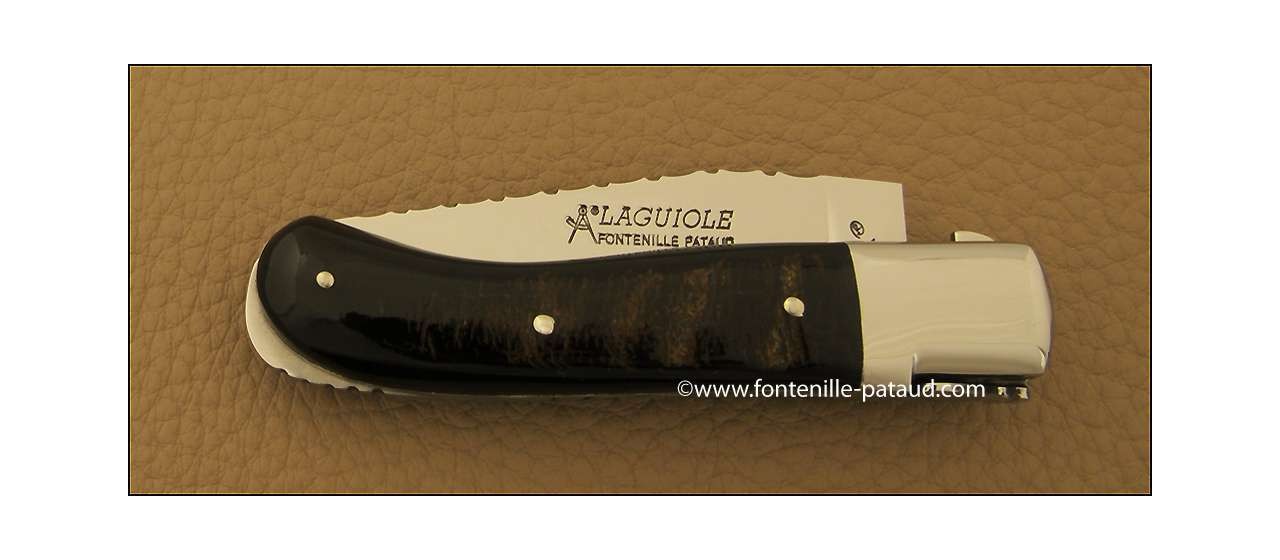 Laguiole Knife Gentleman Guilloche Range buffalo bark