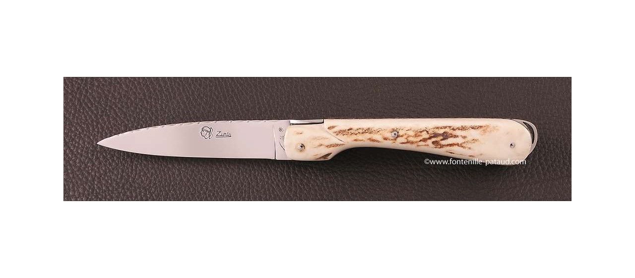 Corsican Sperone knife Guilloche Range Stag