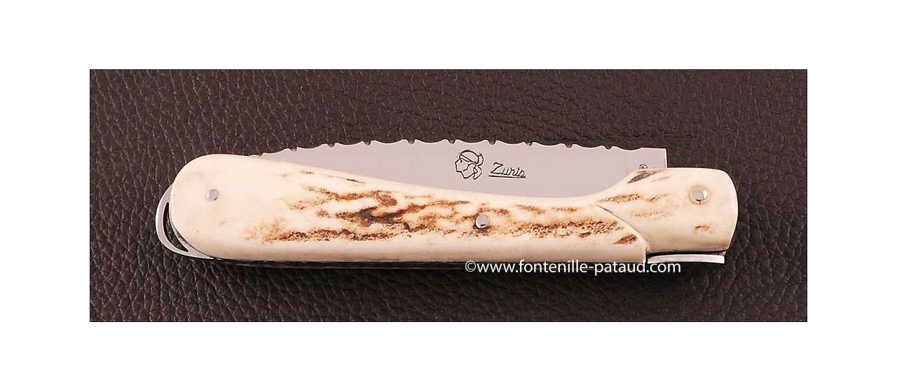 Corsican Sperone knife Guilloche Range Stag