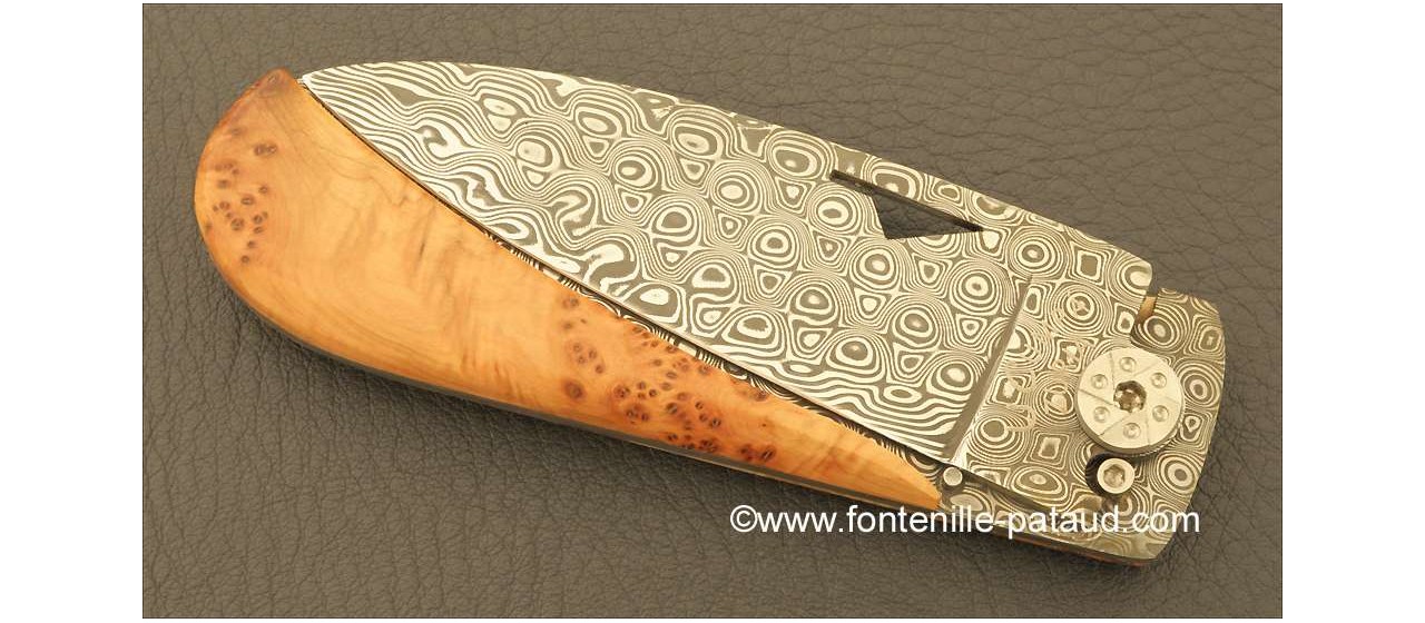 Corsican U Cumpa knife Damascus Range Juniper