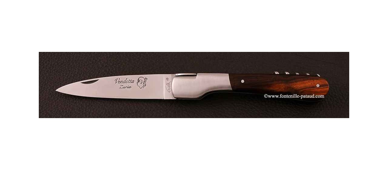 Corsican Vendetta knife Traditional Range with corkscrew Ironwood