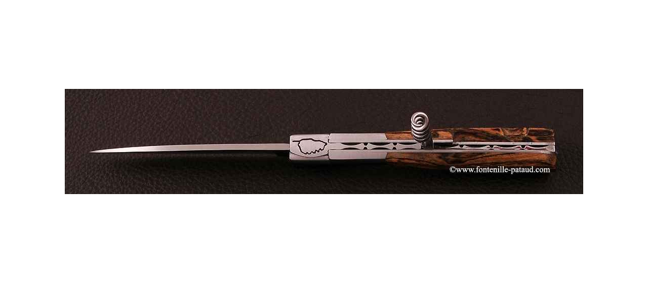 Couteau Vendetta Corse Traditionnelle avec tire-bouchon Bocote