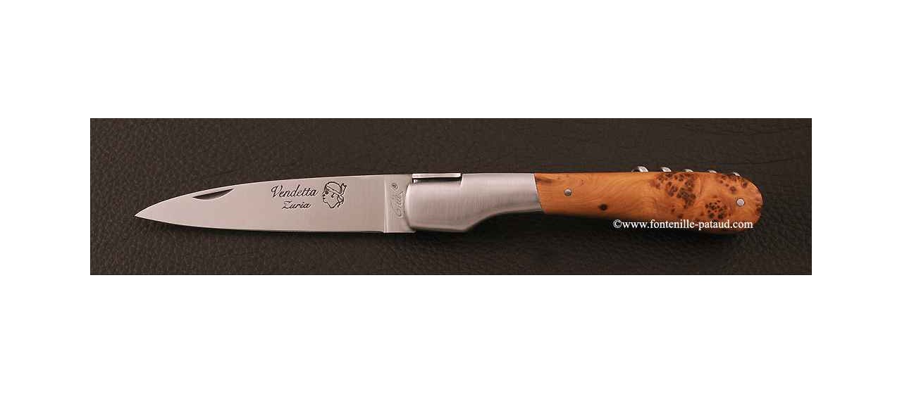 Corsican Vendetta knife Traditional with corkscrew Juniper