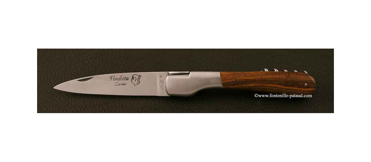 Corsican Vendetta knife Traditional with corkscrew Pistachio wood