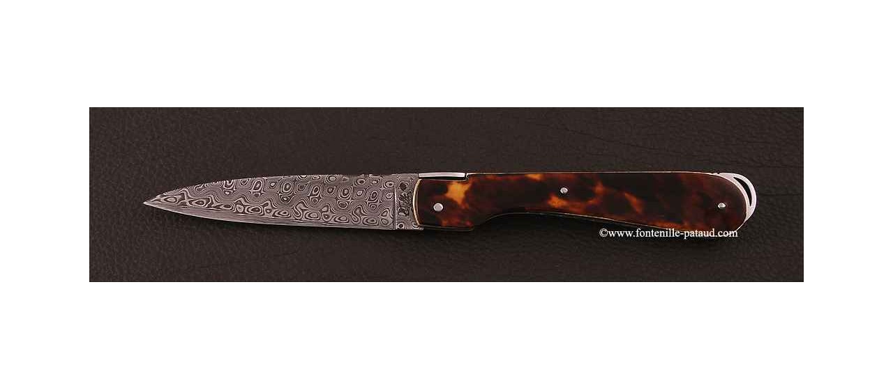 Corsican Sperone knife Collection Range Genuine tortoise Delicate file work